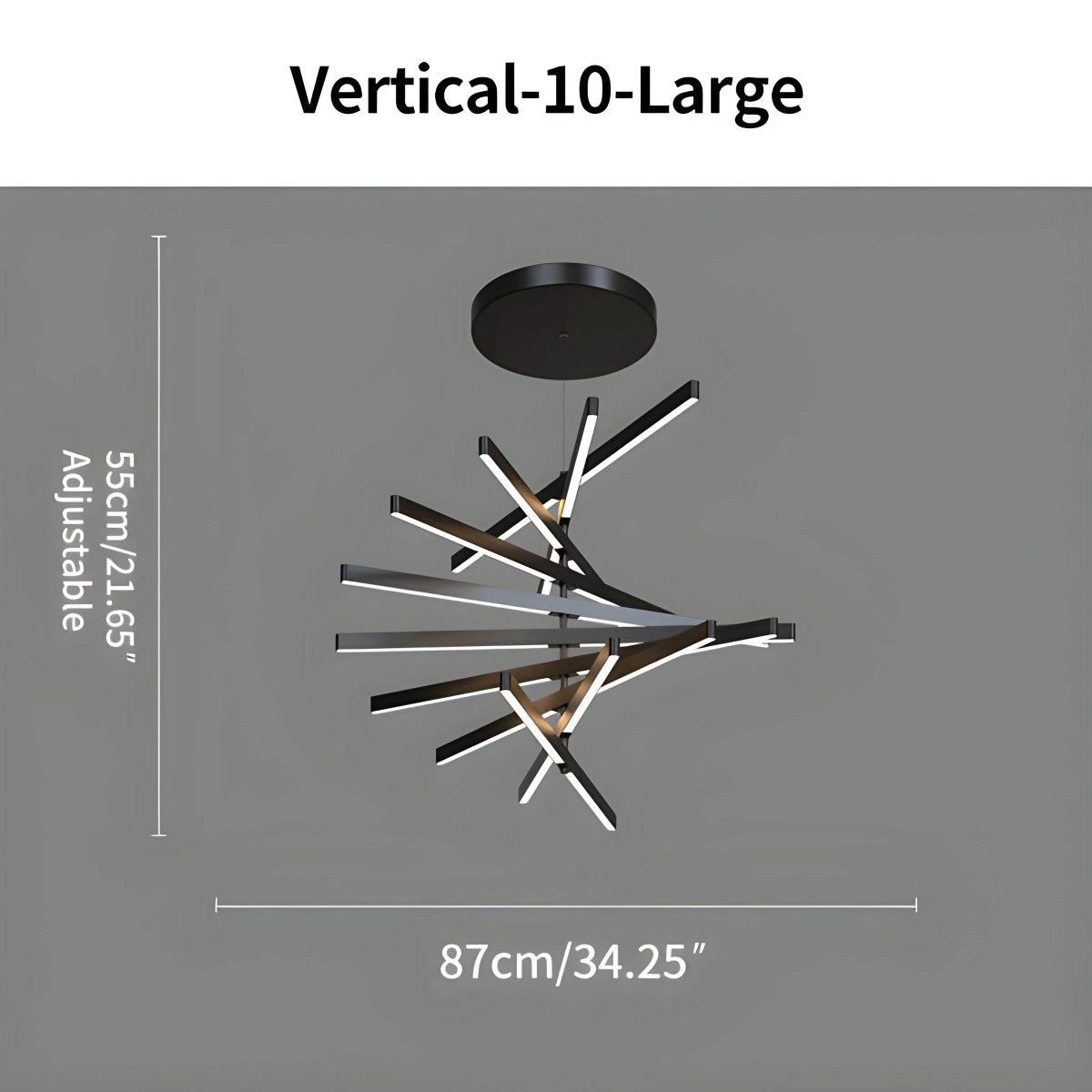 Antizer Linear Fish Bone Modeling Chandelier