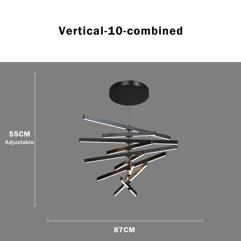 Linear Fish Bone Modeling Chandelier