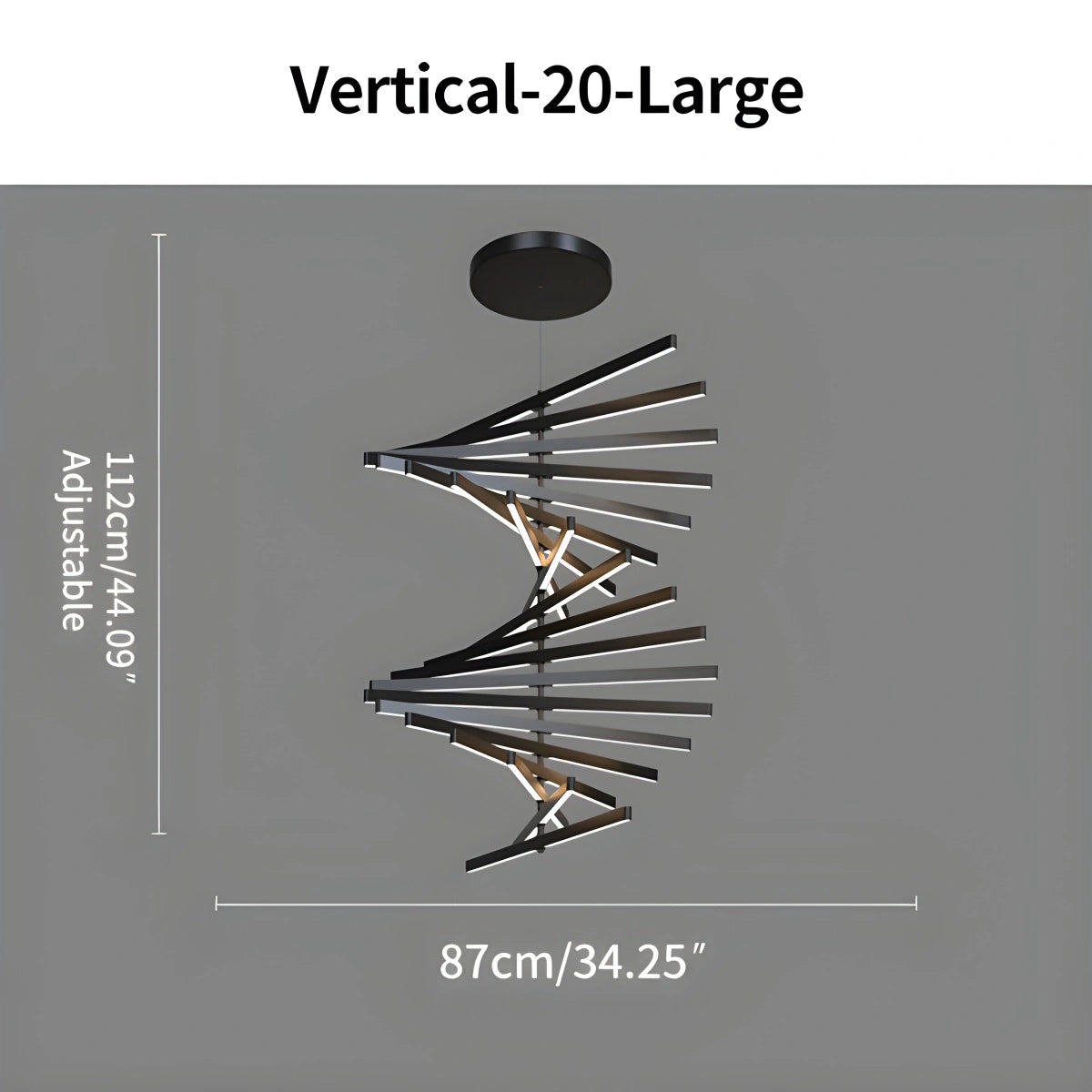 Antizer Linear Fish Bone Modeling Chandelier