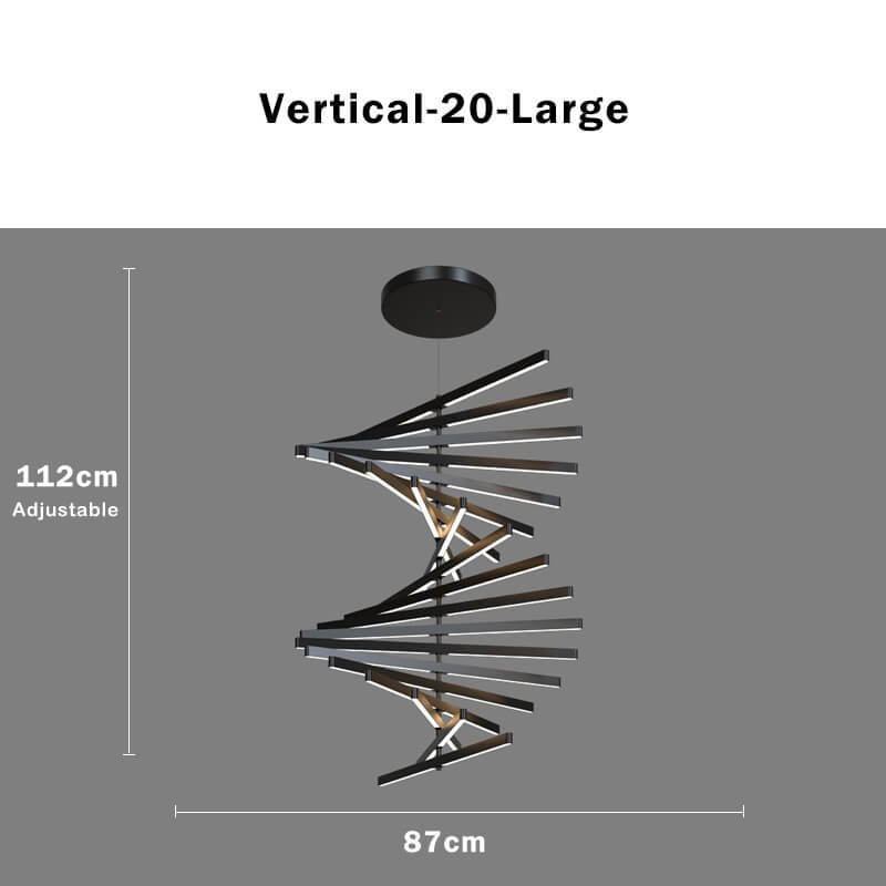 Linear Fish Bone Modeling Chandelier