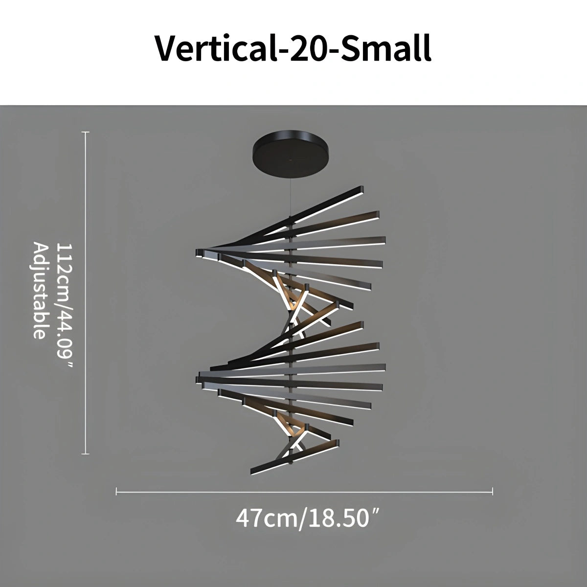 Antizer Linear Fish Bone Modeling Chandelier
