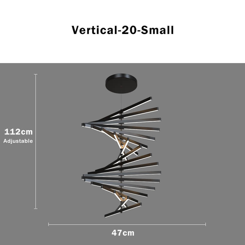 Linear Fish Bone Modeling Chandelier