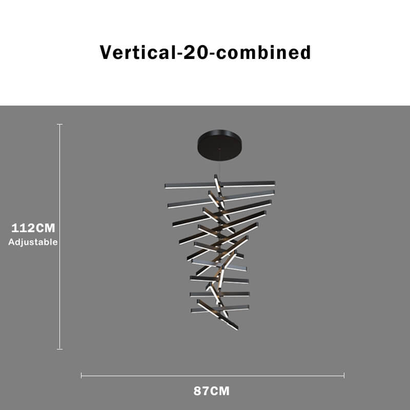 Linear Fish Bone Modeling Chandelier