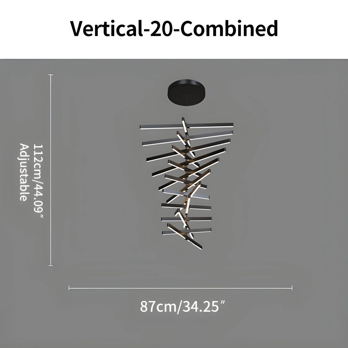 Antizer Linear Fish Bone Modeling Chandelier