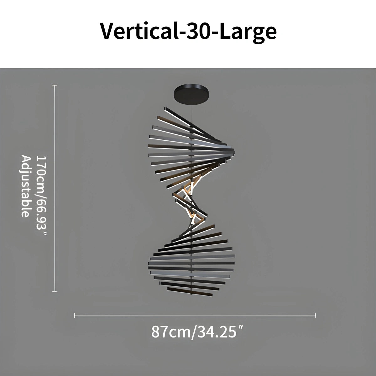 Antizer Linear Fish Bone Modeling Chandelier