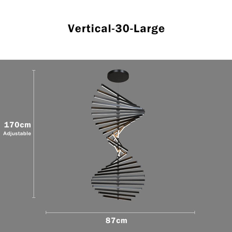 Linear Fish Bone Modeling Chandelier