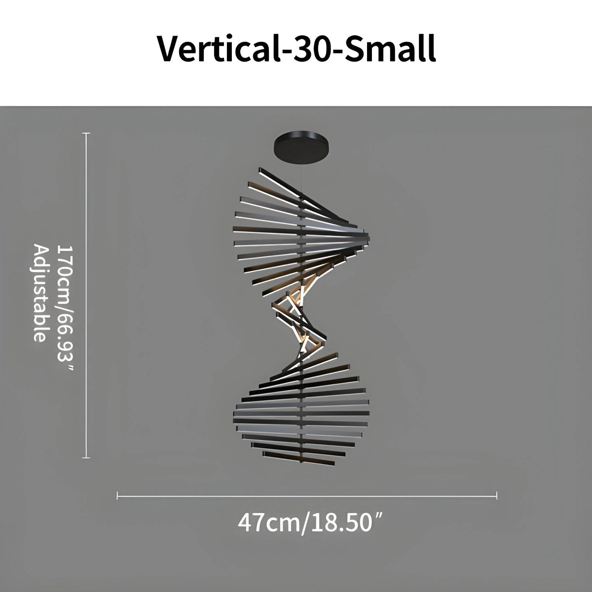 Antizer Linear Fish Bone Modeling Chandelier