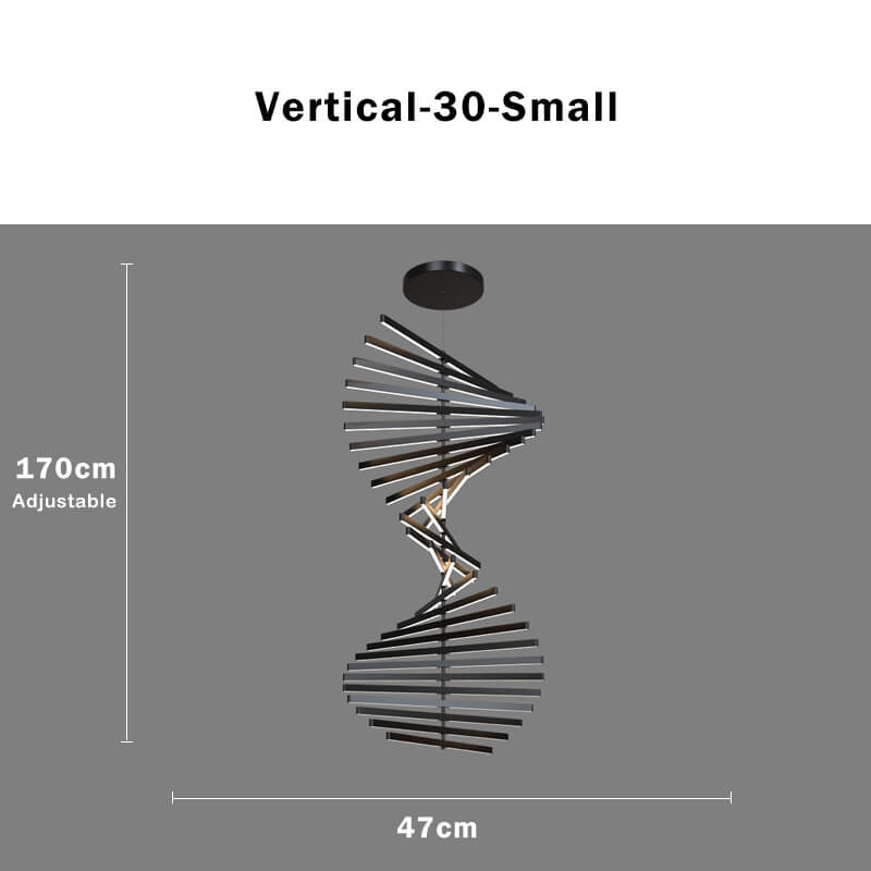 Linear Fish Bone Modeling Chandelier