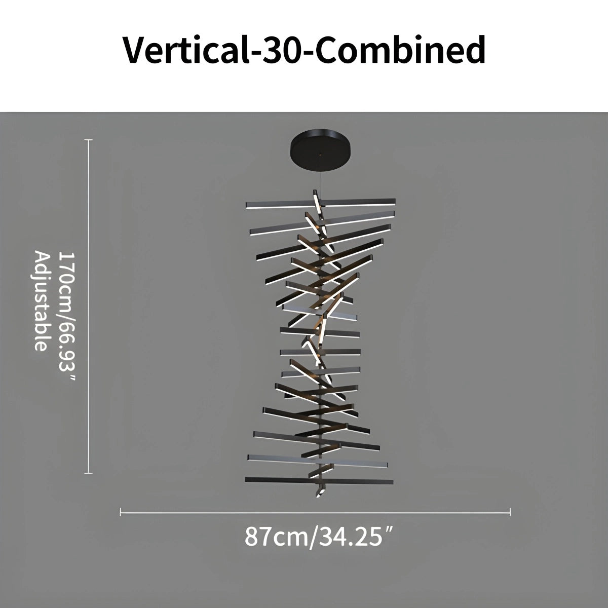 Antizer Linear Fish Bone Modeling Chandelier