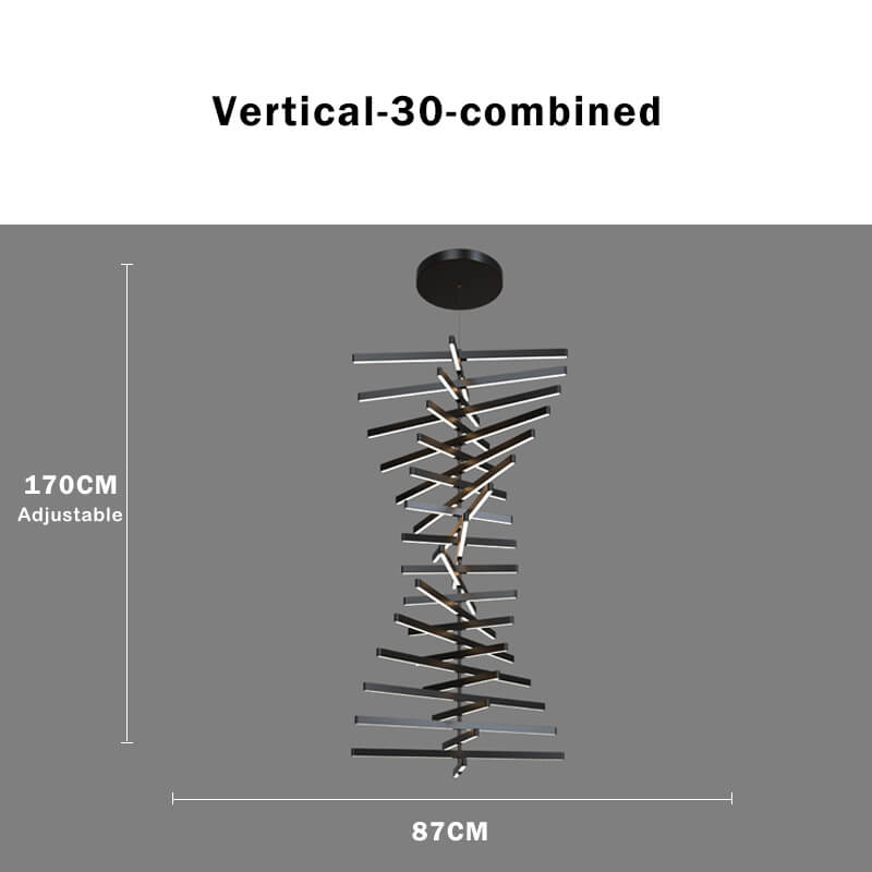 Linear Fish Bone Modeling Chandelier