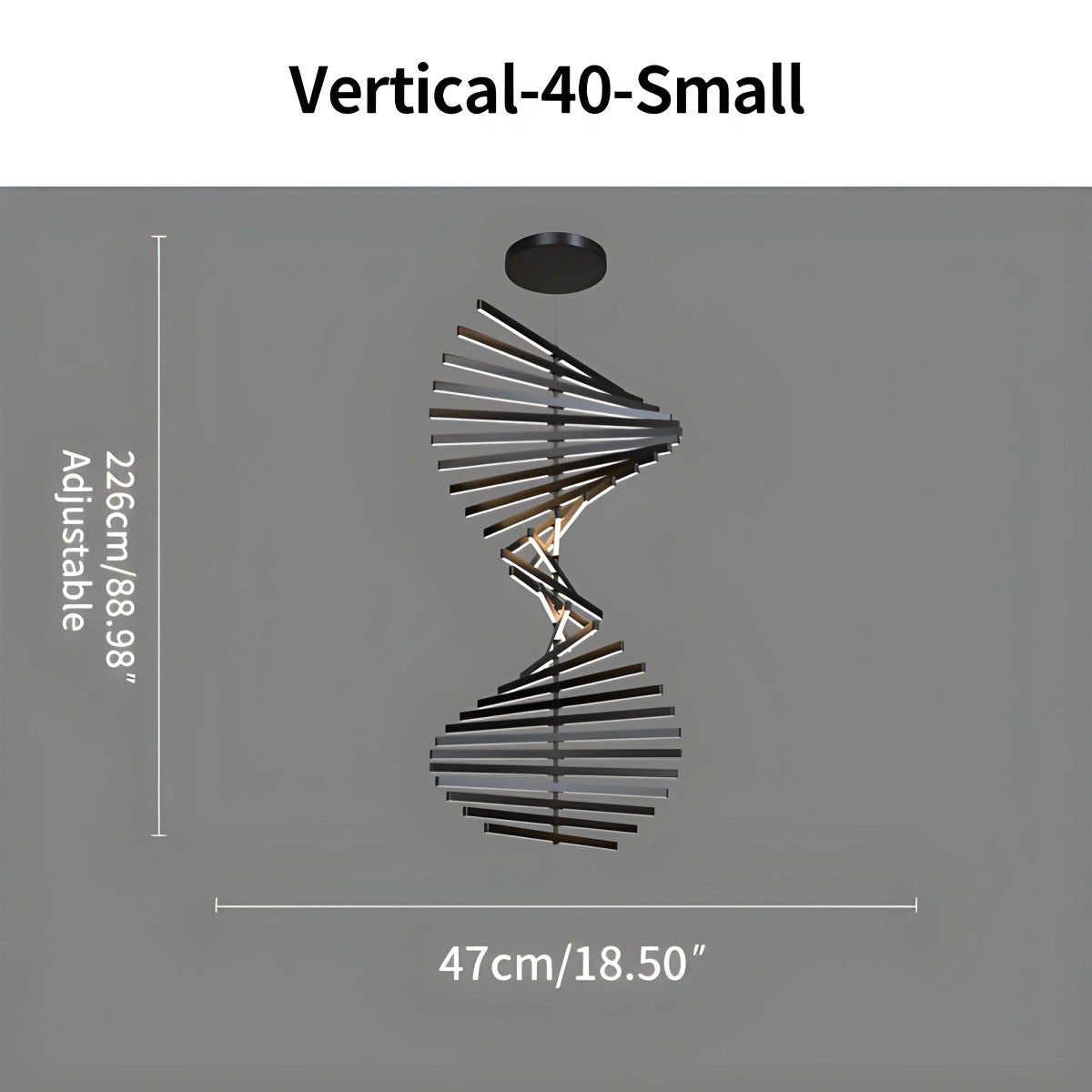 Antizer Linear Fish Bone Modeling Chandelier