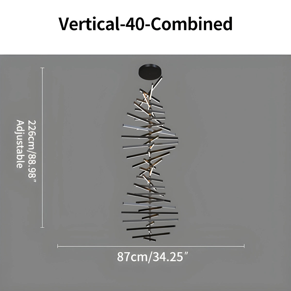 Antizer Linear Fish Bone Modeling Chandelier