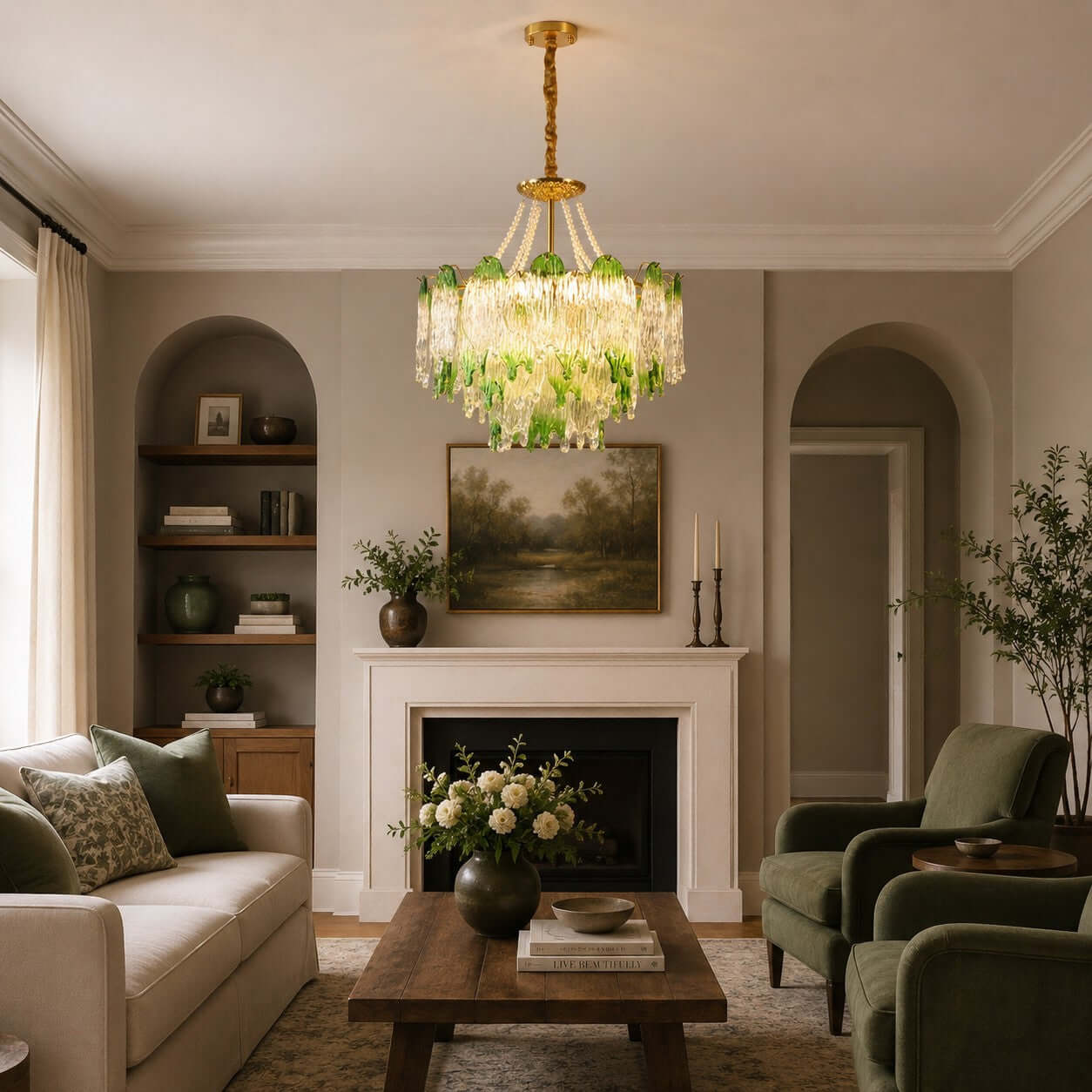 Antizer French Luxury Irregular Glass Chandelier
