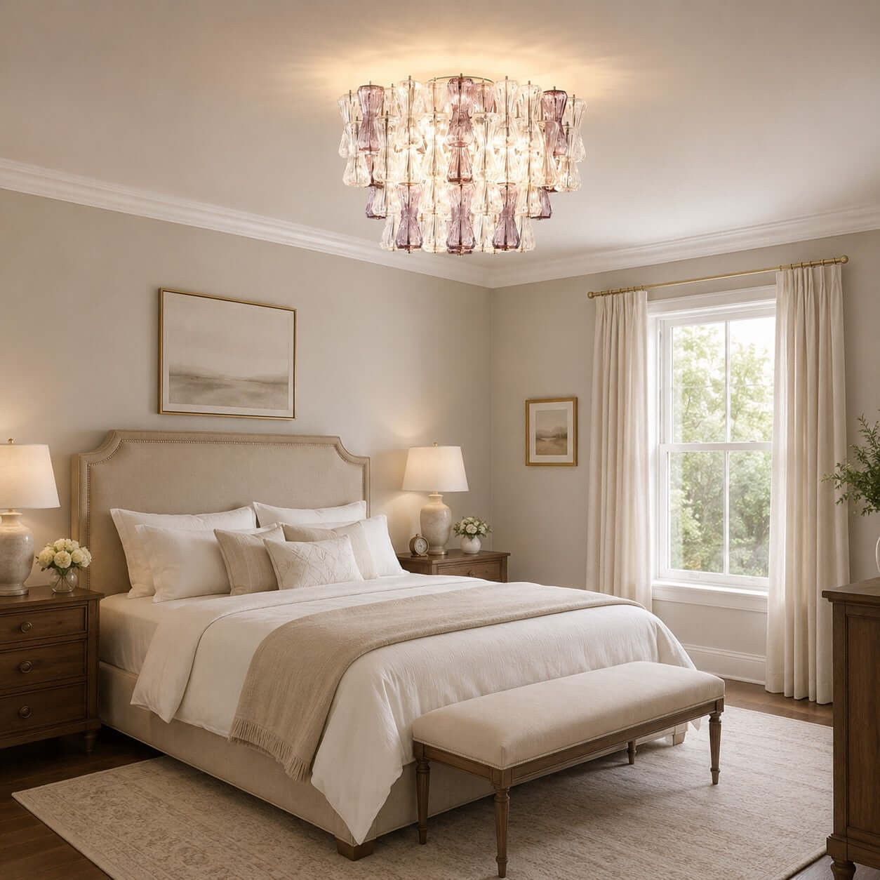 Antizer Modern Murano Glass Ceiling Light