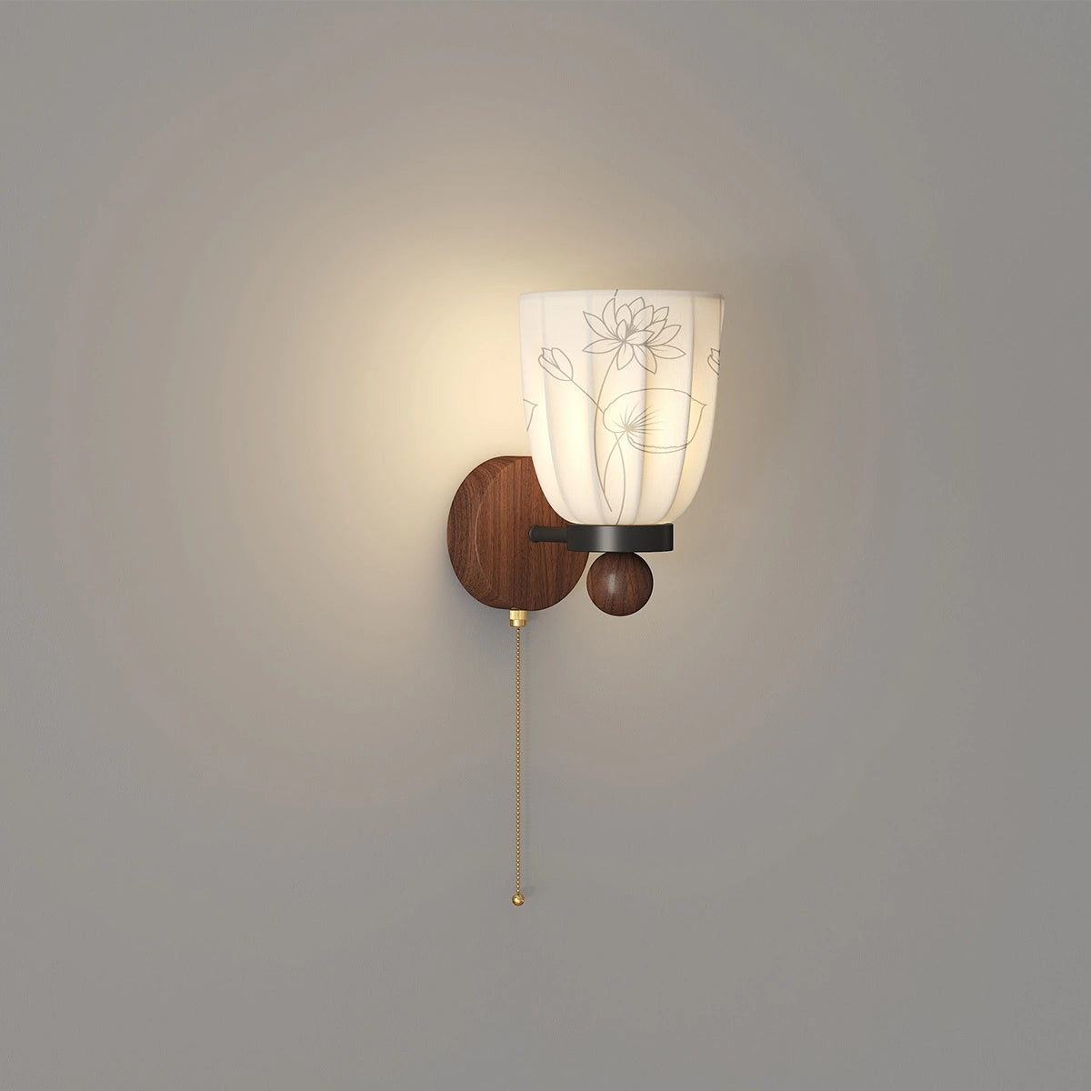 Antizer French Retro Fabric Wall Lamp for Bedroom