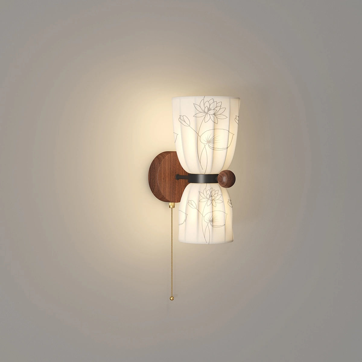 Antizer French Retro Fabric Wall Lamp for Bedroom
