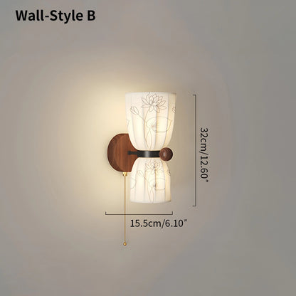 Antizer French Retro Fabric Wall Lamp for Bedroom