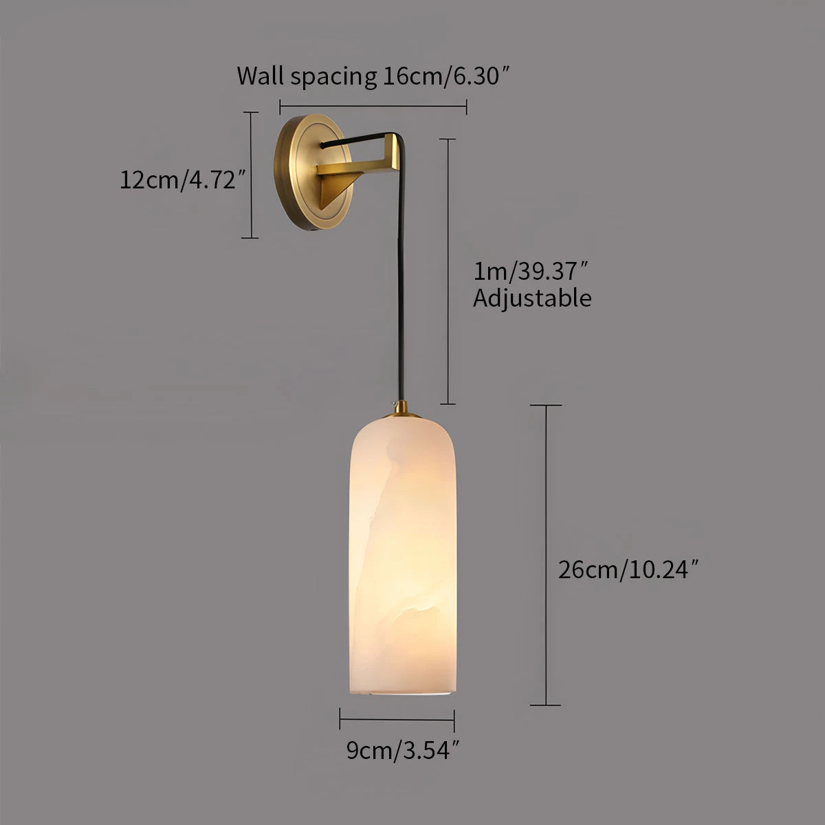 Antizer Modern All Copper Spanish Alabaster Pendant Light