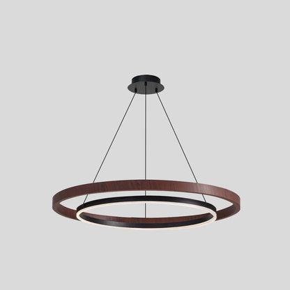 Antizer Circular LED Wood Chandelier for Dining Room