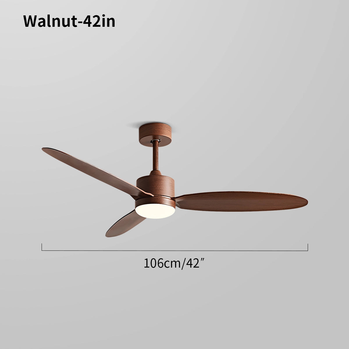 Antizer 3-Blade Ceiling Fan With Light for Bedroom