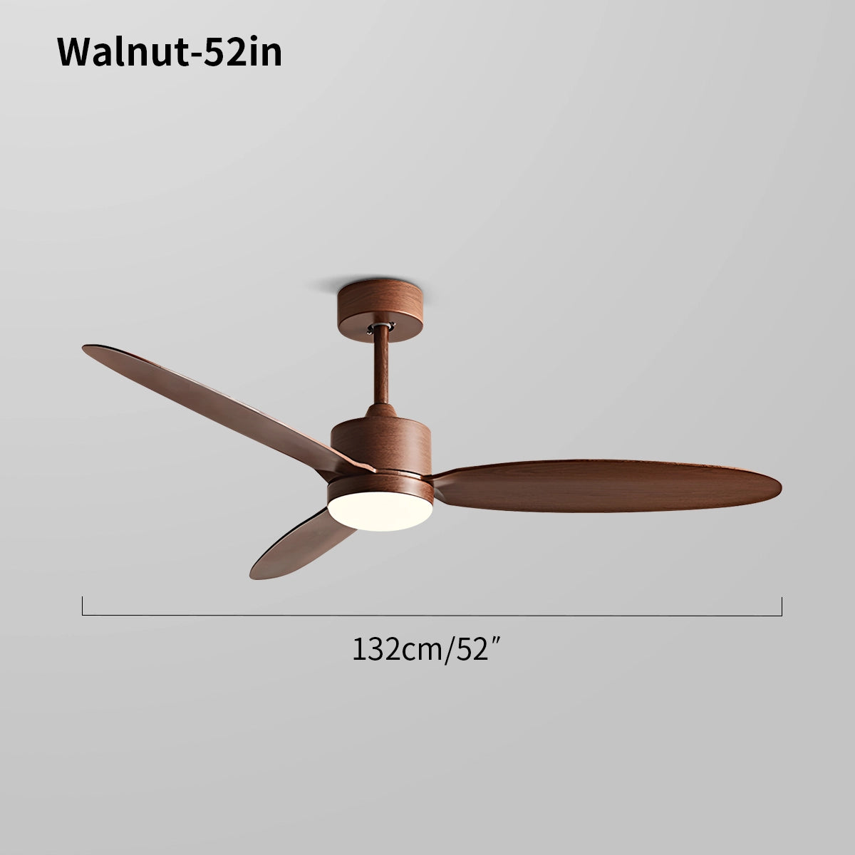 Antizer 3-Blade Ceiling Fan With Light for Bedroom