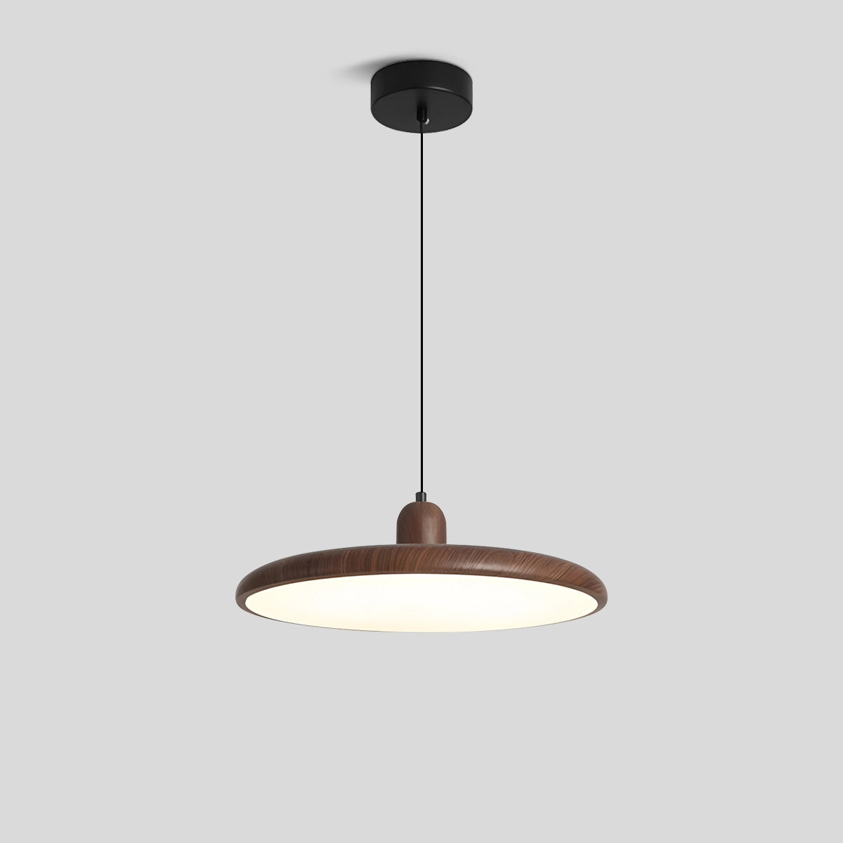 Antizer Retro Walnut Color Round UFO Pendant Light