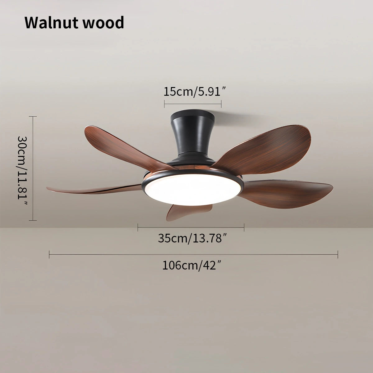 Antizer Silent Remote Control LED Ceiling Fan Light