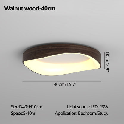 Antizer Nordic Wood Circle Ceiling Light for Bedroom