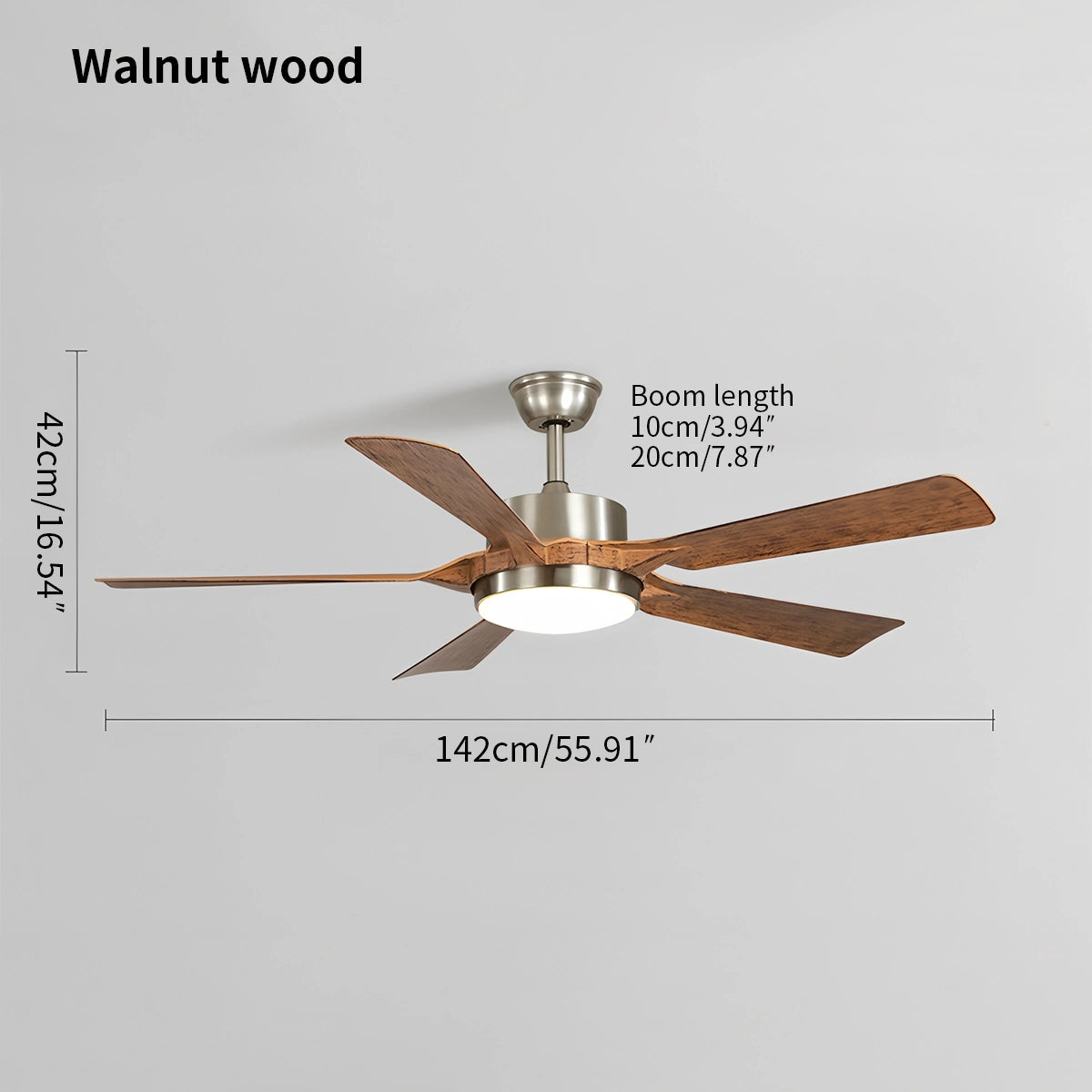 Antizer Dimmable Ceiling Fan with Light & Remote Control