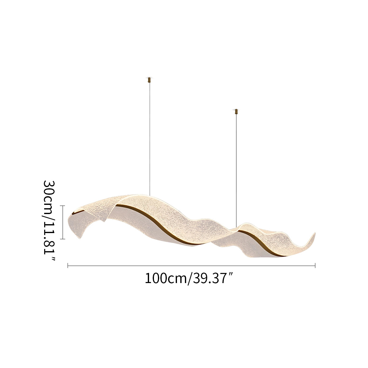 Antizer Modern LED Wave Acrylic Chandelier