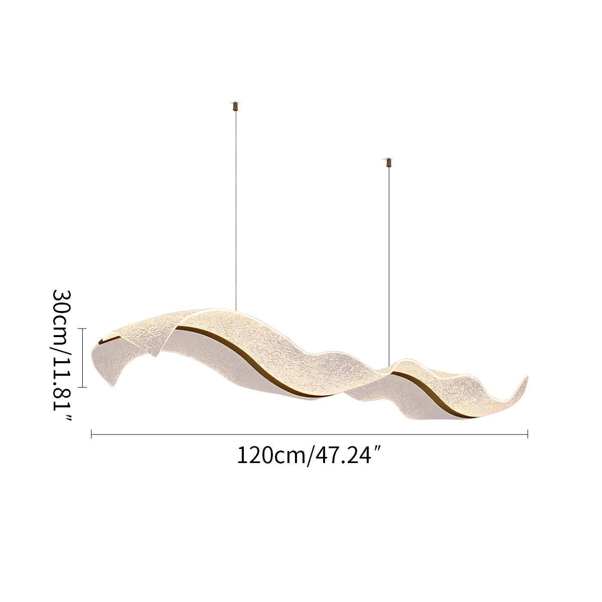 Antizer Modern LED Wave Acrylic Chandelier