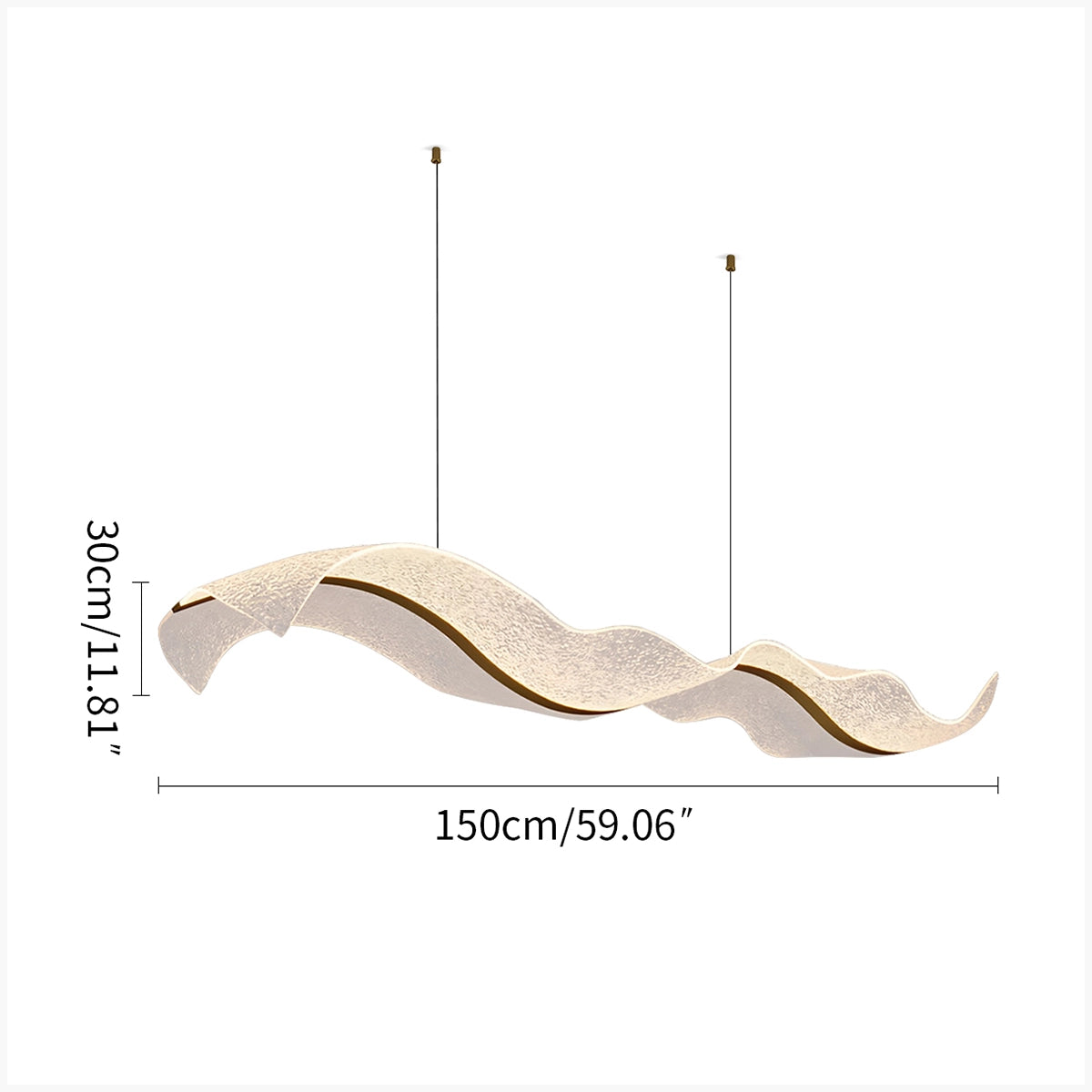 Antizer Modern LED Wave Acrylic Chandelier