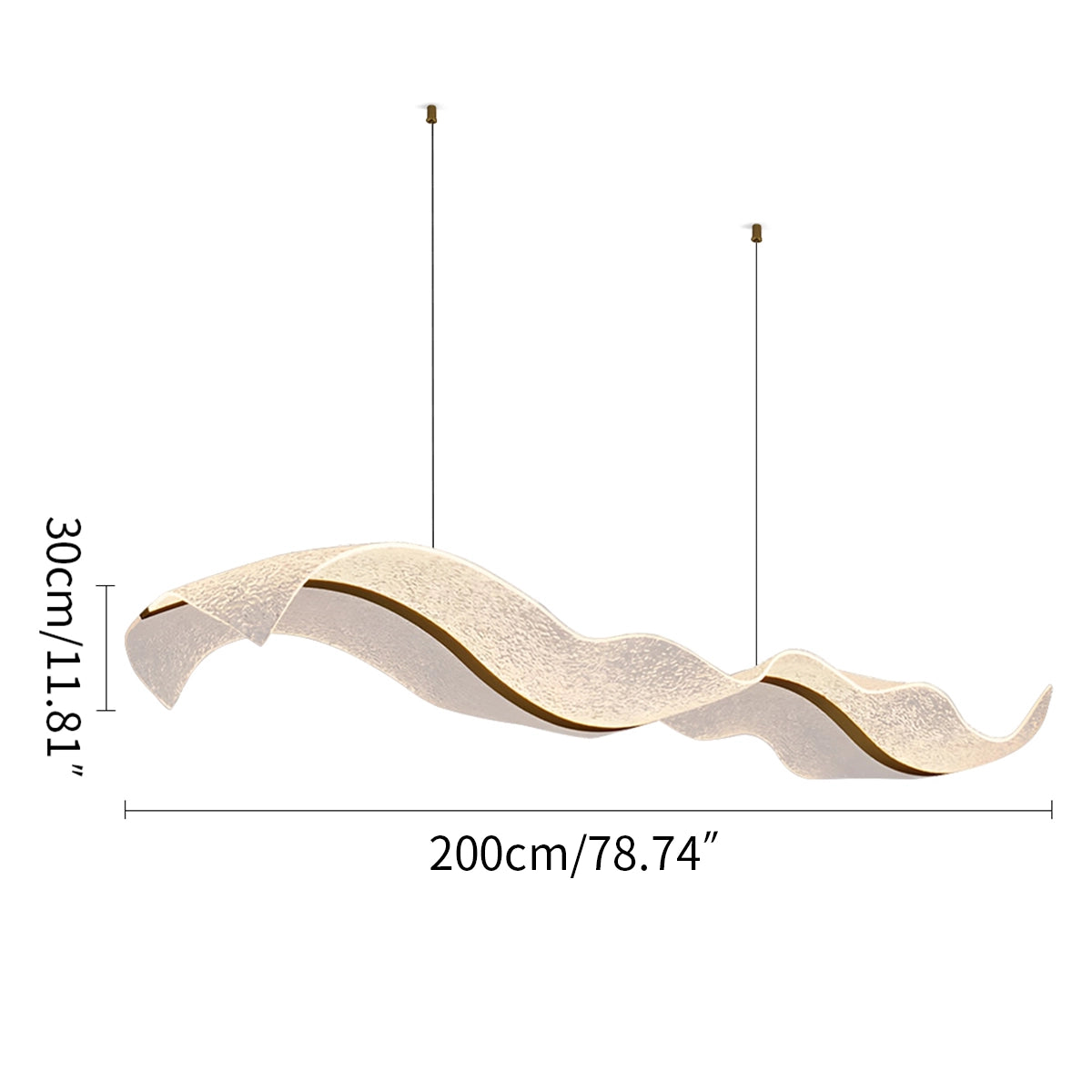 Antizer Modern LED Wave Acrylic Chandelier