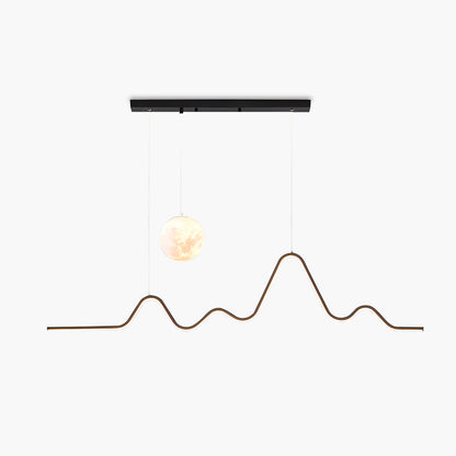 Antizer Louise Minimalist Wavy Pendant Light for Dining Room