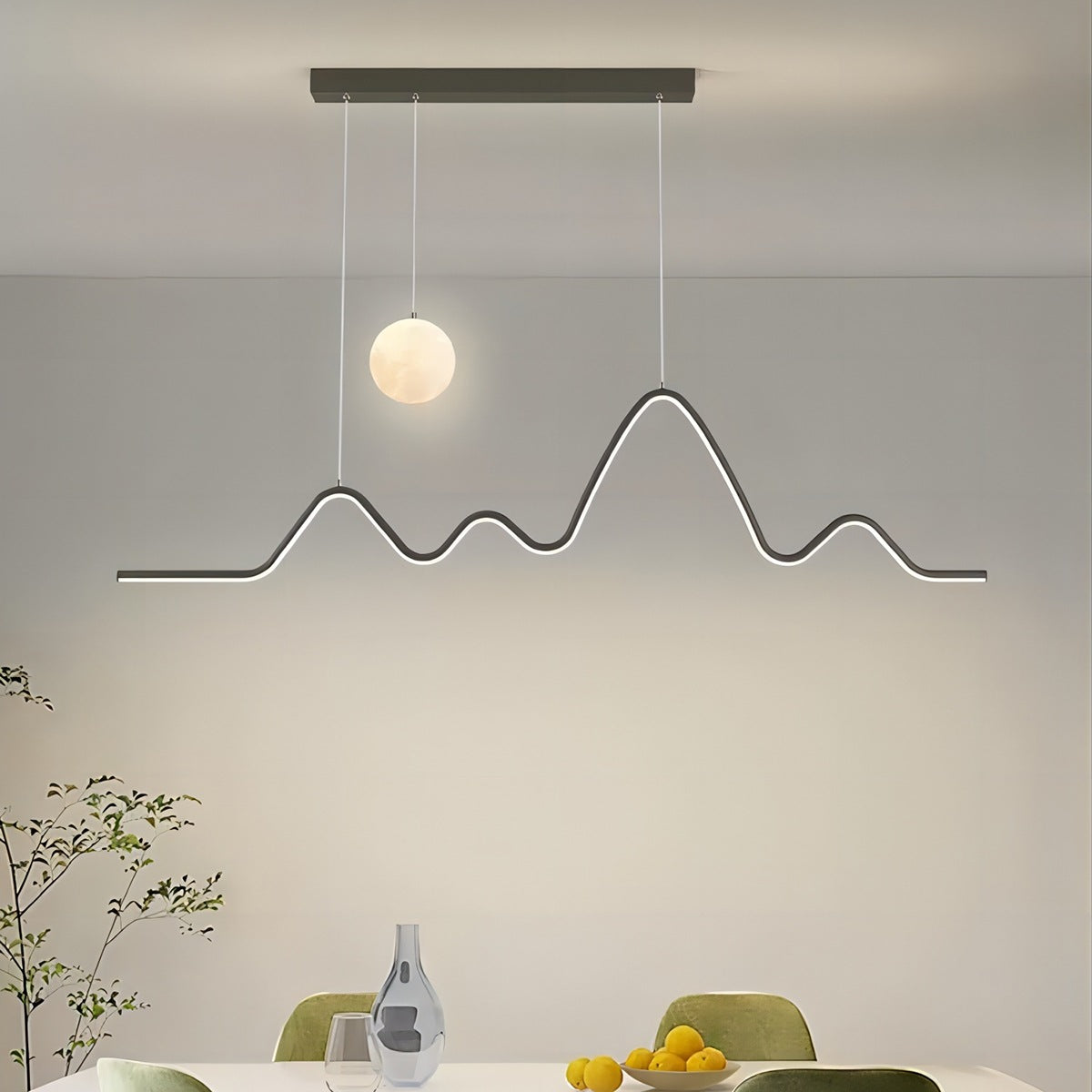 Louise Minimalist Wavy Pendant Light