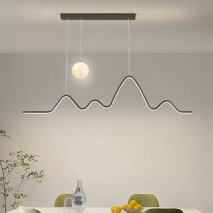 Antizer Louise Minimalist Wavy Pendant Light for Dining Room