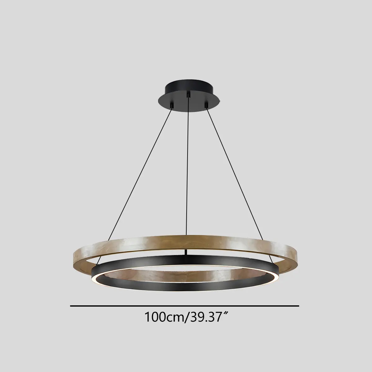 Antizer Circular LED Wood Chandelier for Dining Room