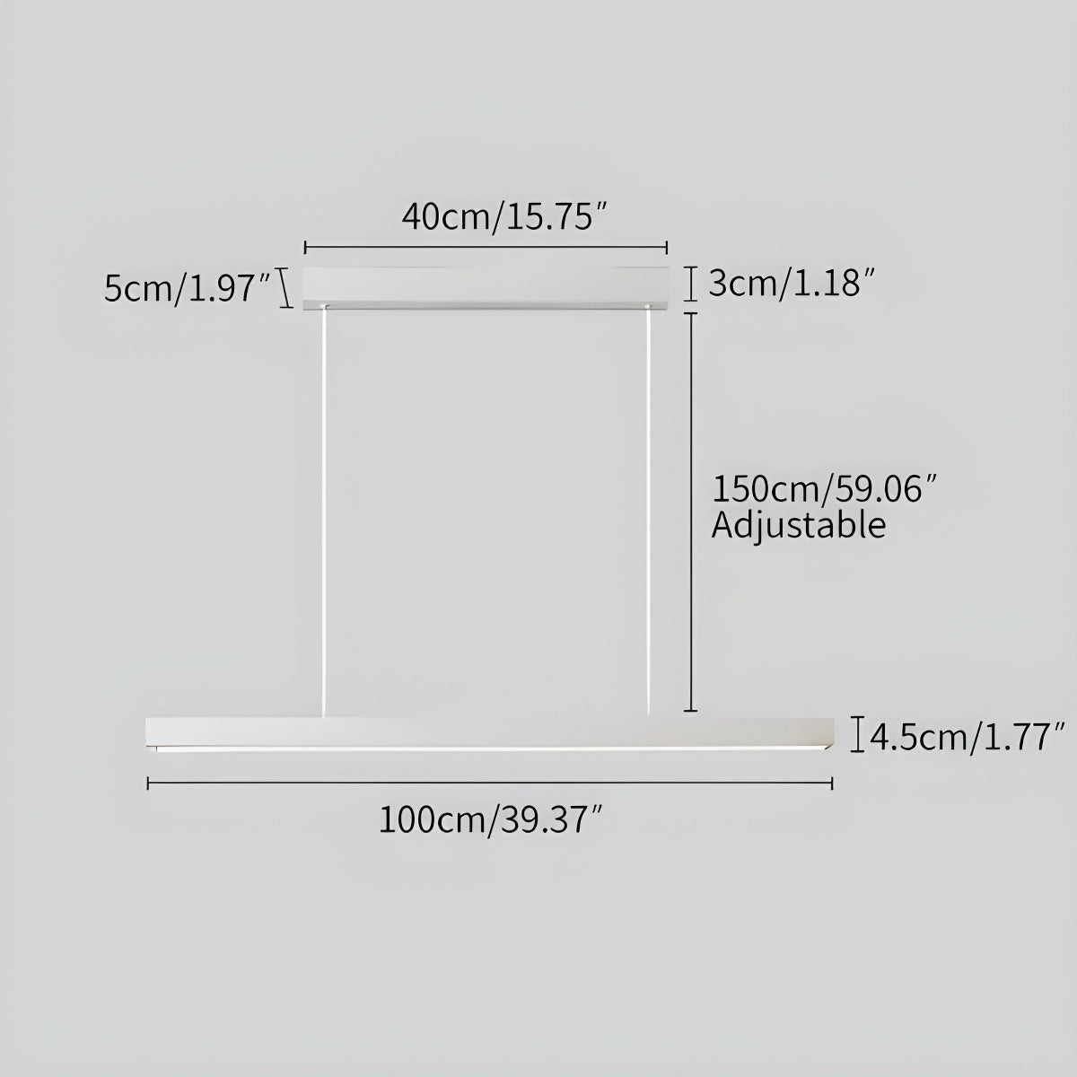 Antizer Modern Linear Pendant Light  for Kitchen Island