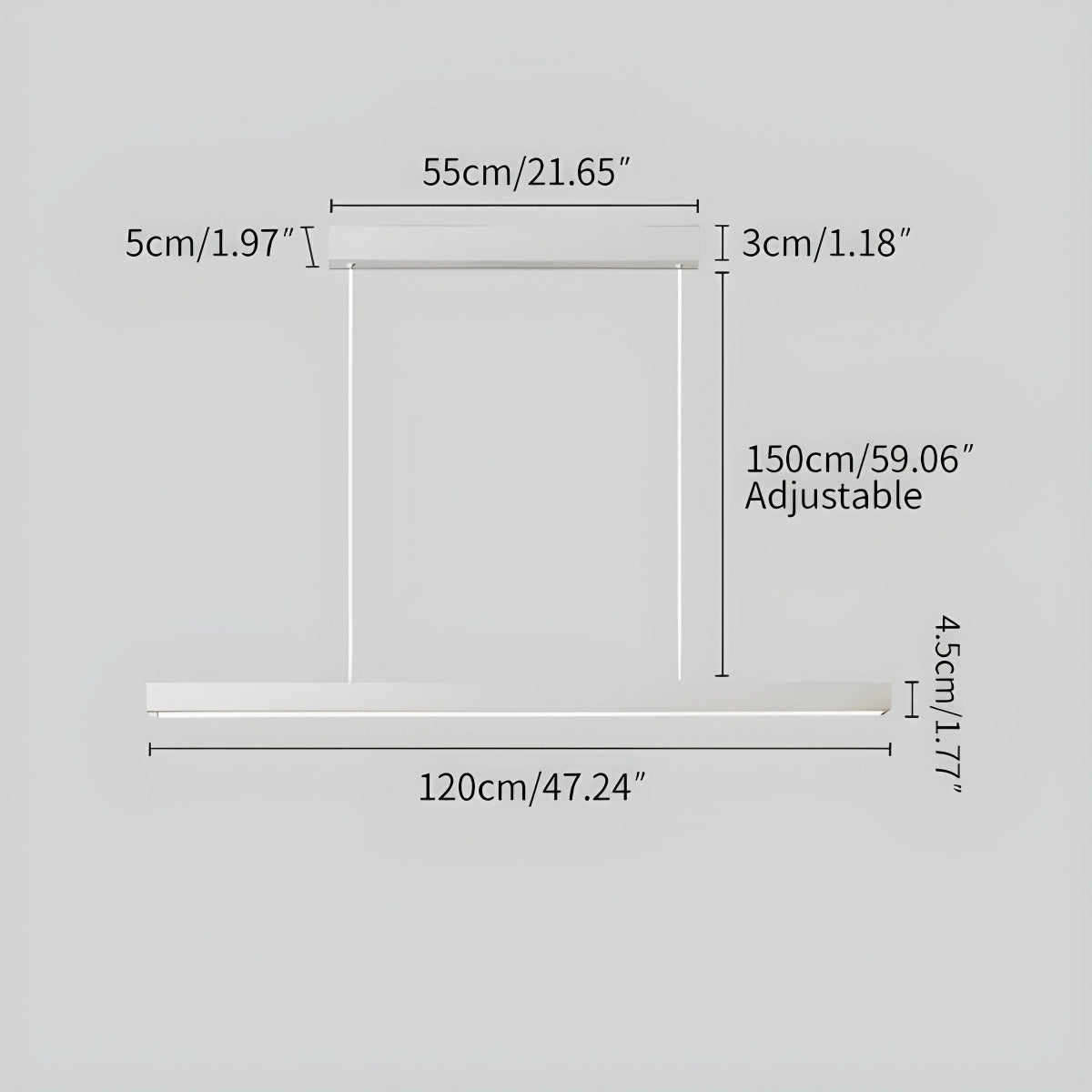 Antizer Modern Linear Pendant Light  for Kitchen Island