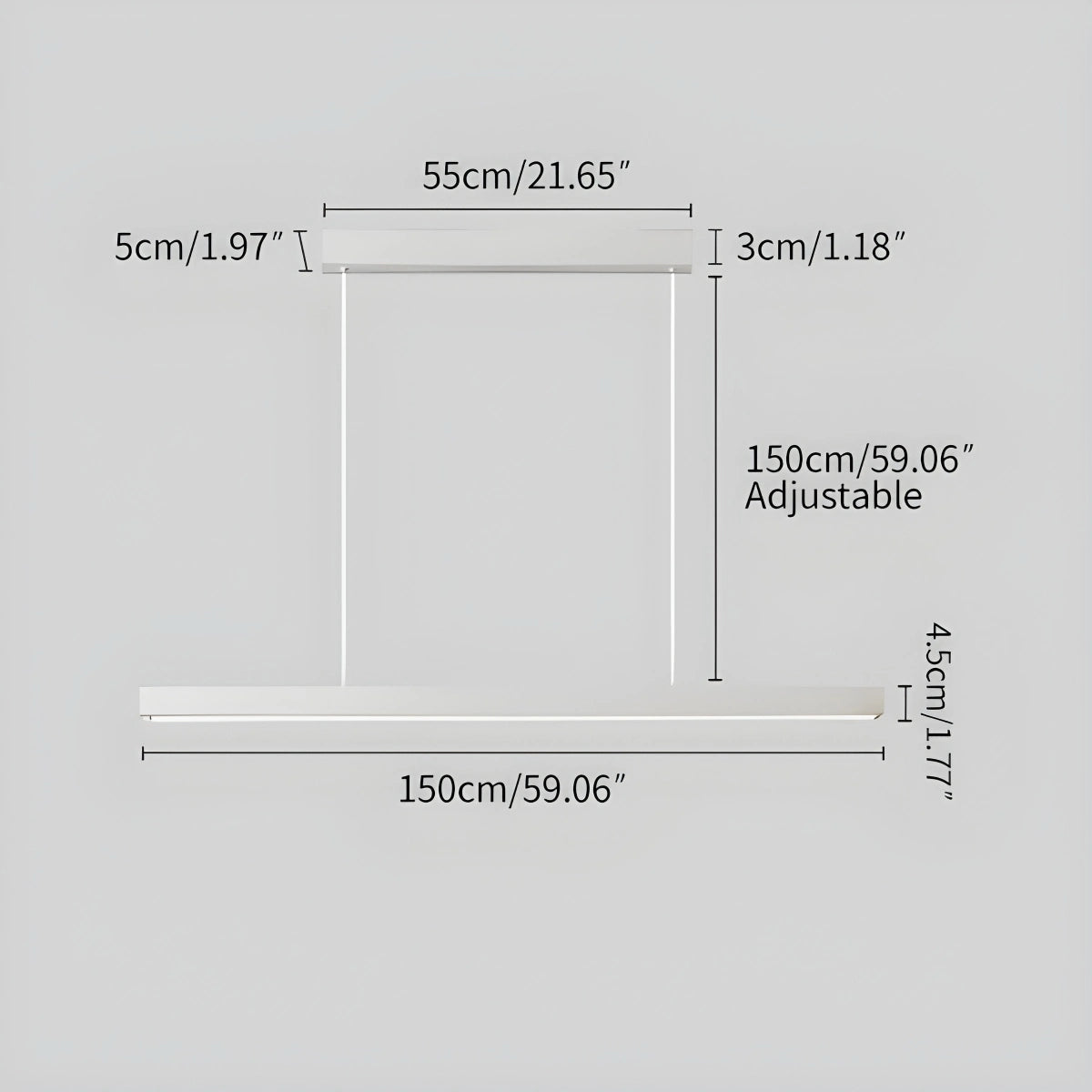 Antizer Modern Linear Pendant Light  for Kitchen Island