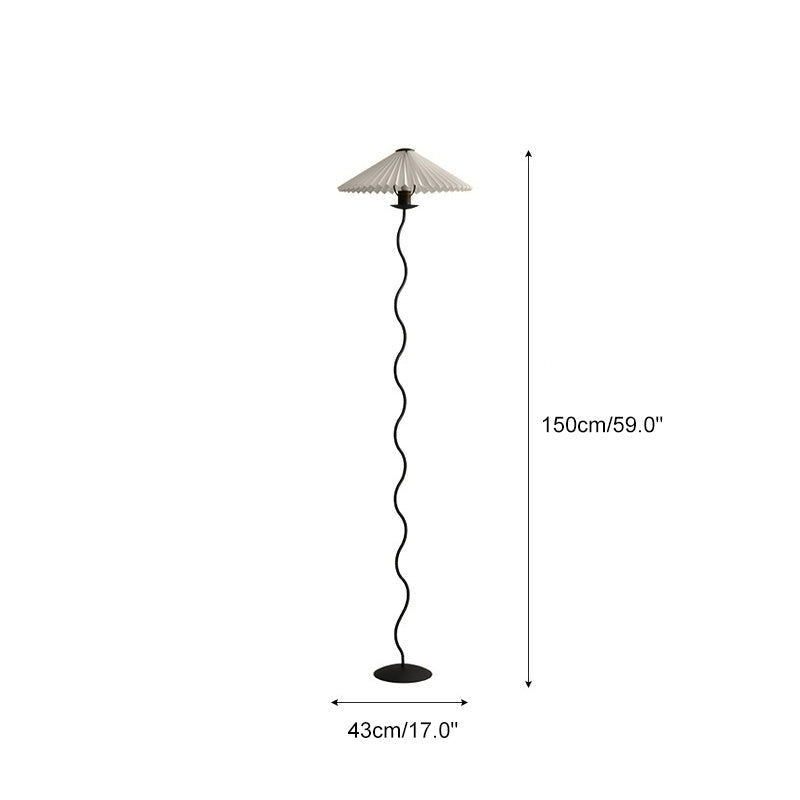 Pleated Squiggle Floor & Table Lamp