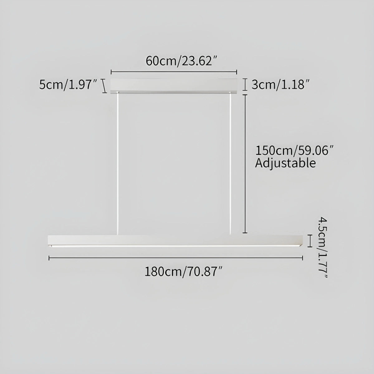 Antizer Modern Linear Pendant Light  for Kitchen Island