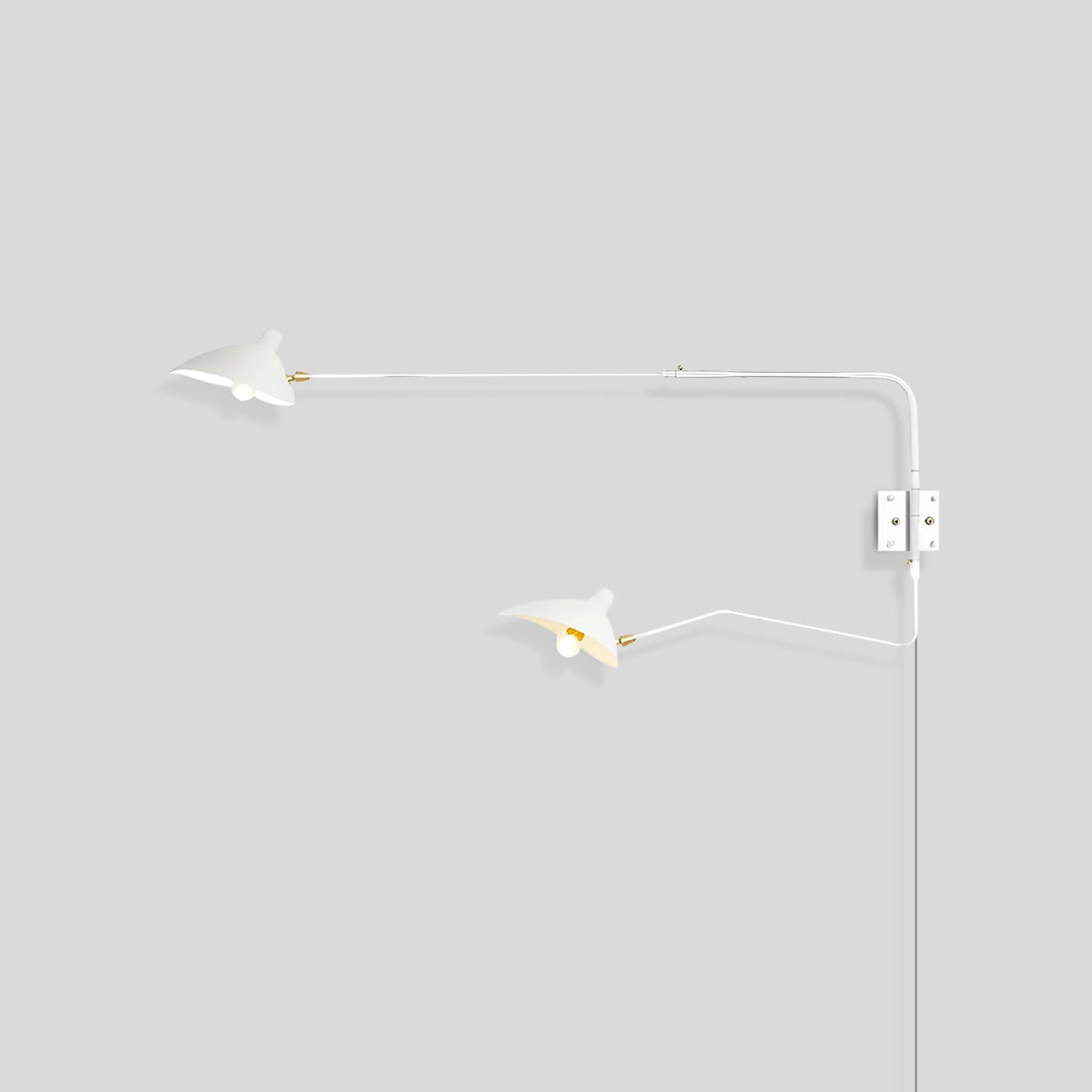 Antizer Two Arm Plug In Wall Sconce for Bedroom