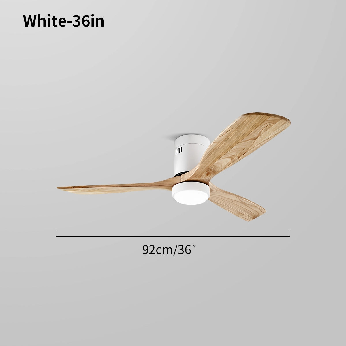 Antizer Mid-century Modern Hugger Ceiling Fan Lamp