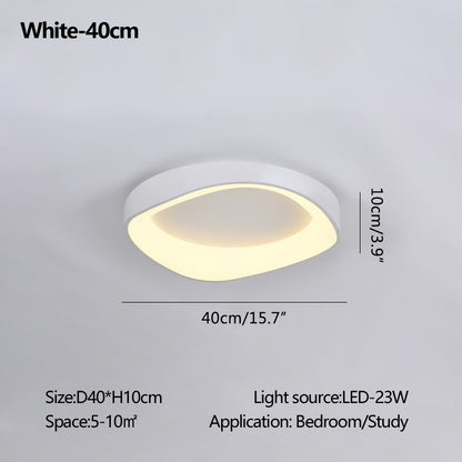 Antizer Nordic Wood Circle Ceiling Light for Bedroom