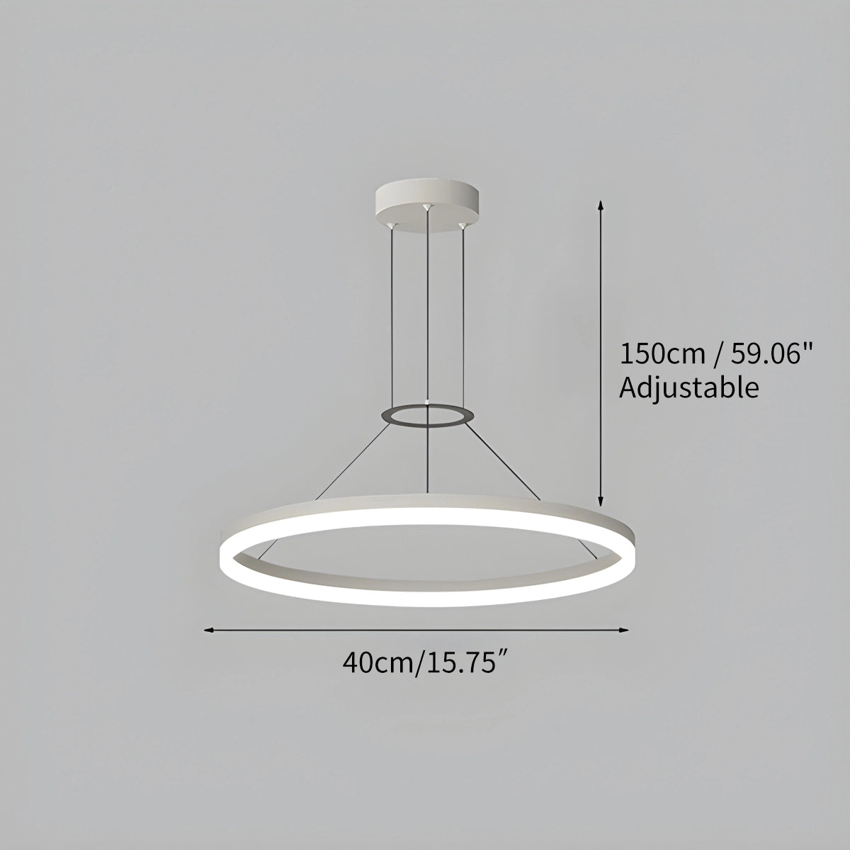 Antizer Circular Led Pendant Light for Living Room Kitchen