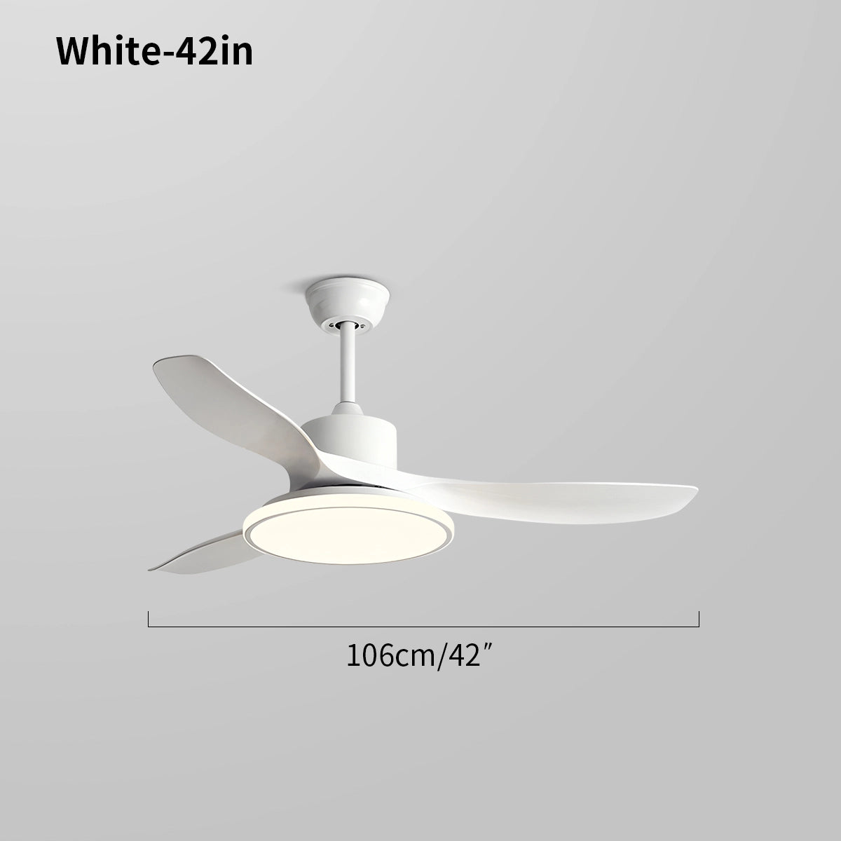 Antizer Modern 3 Blade Ceiling Fan with Light