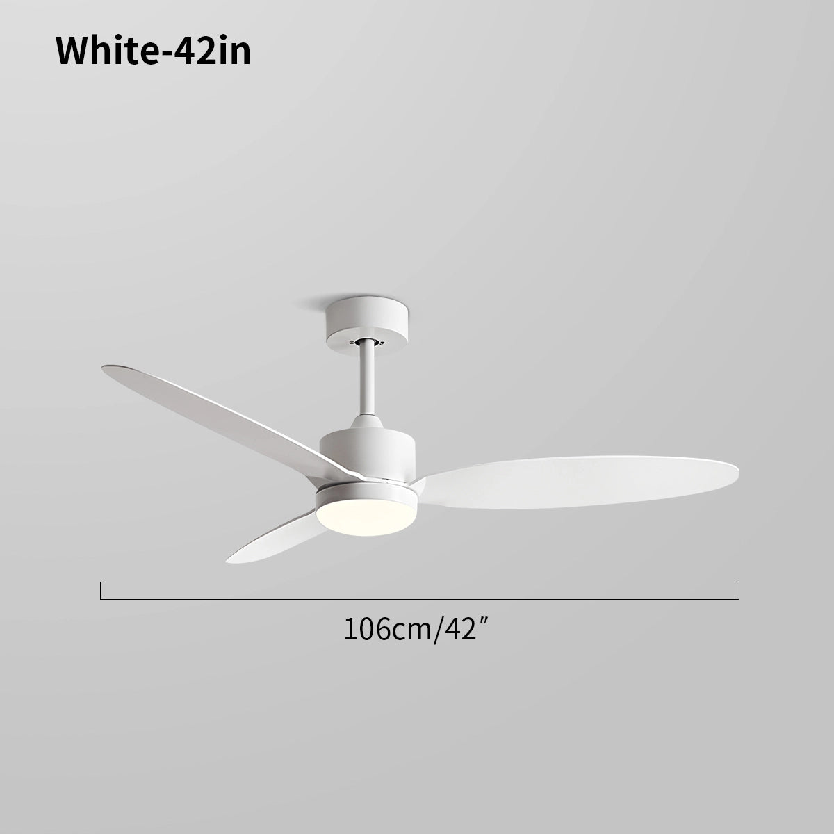 Antizer 3-Blade Ceiling Fan With Light for Bedroom
