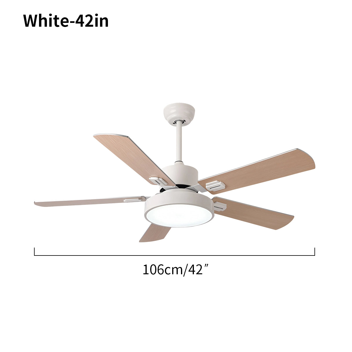 Antizer 5 Blade Vintage Ceiling Fan Light for Living Room