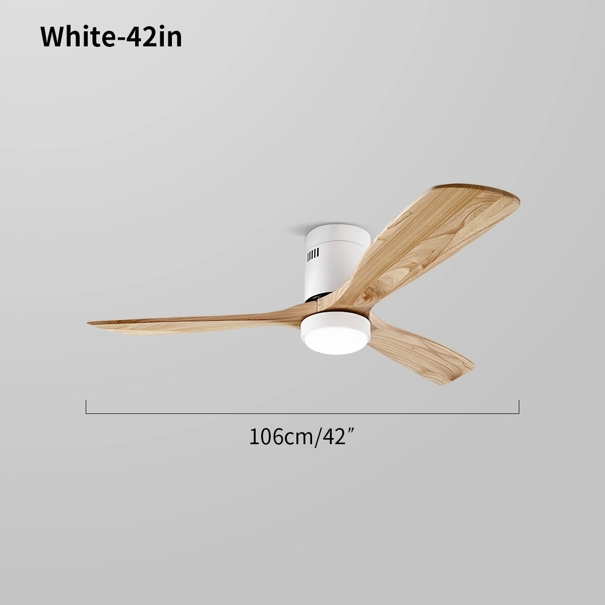Antizer Mid-century Modern Hugger Ceiling Fan Lamp
